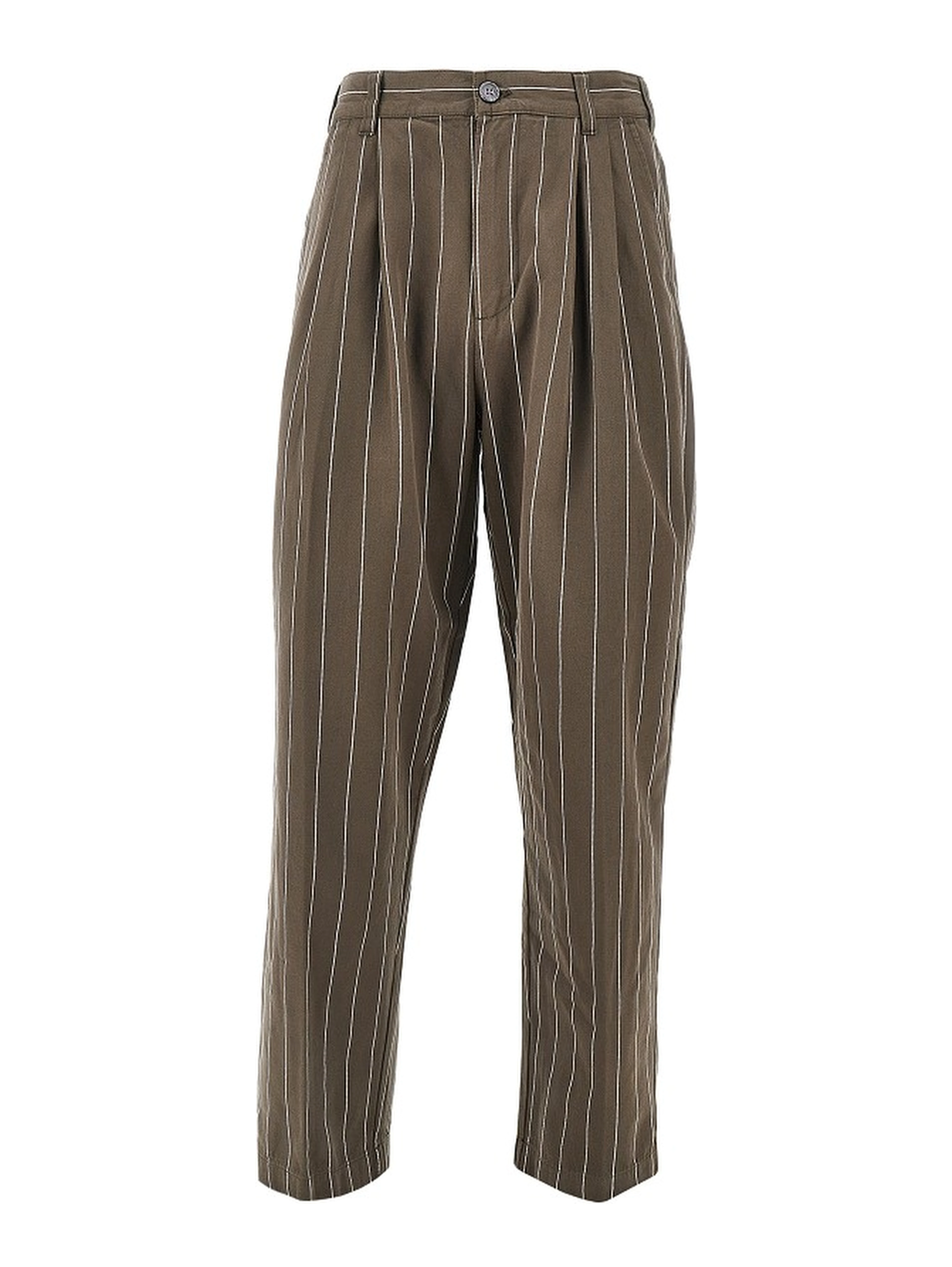 'Foster' pinstriped pants with darts