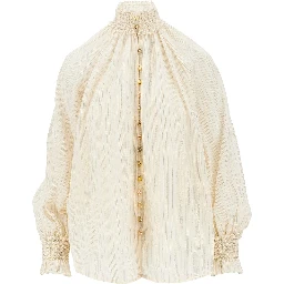 'Aster' cotton and silk blouse