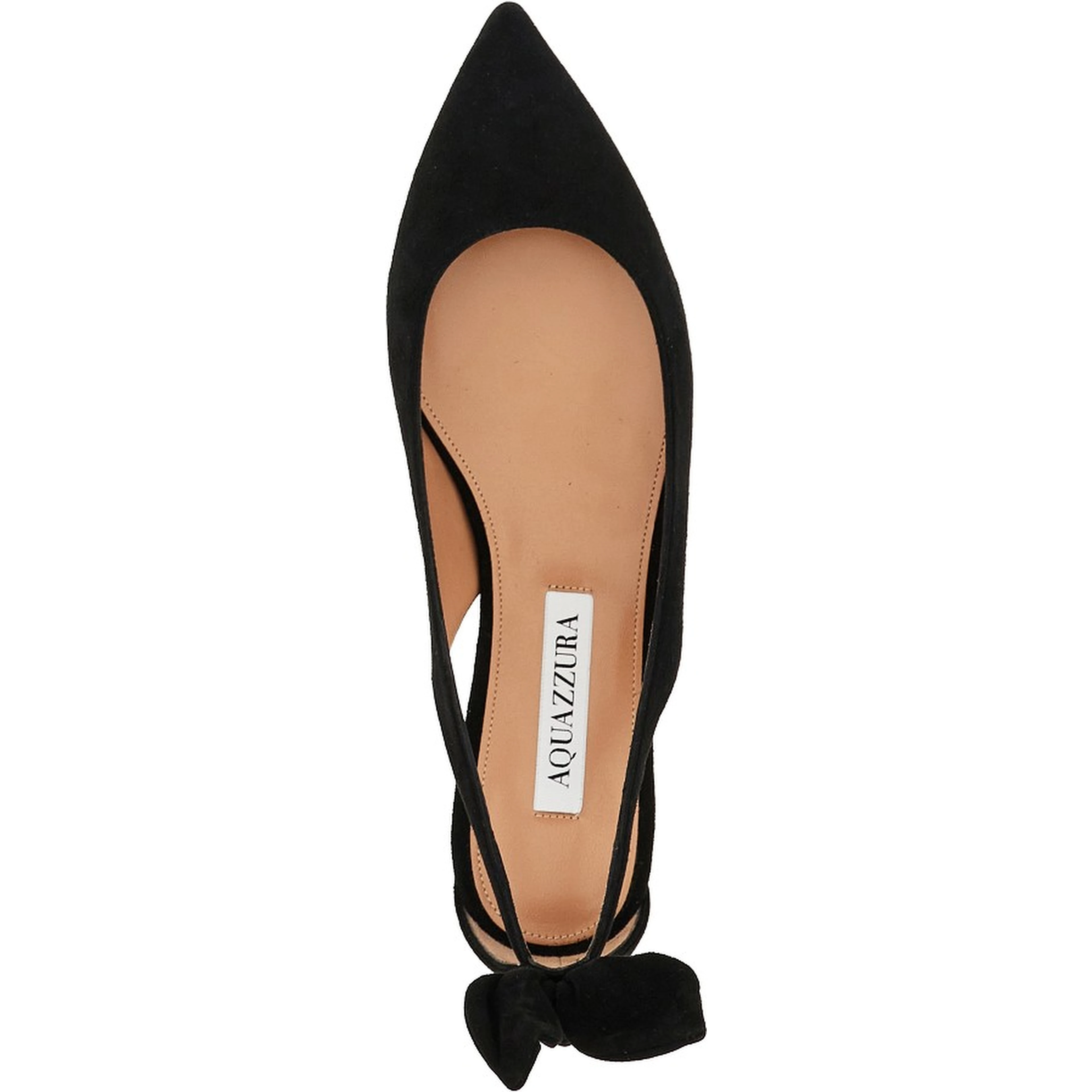 'Bow Tie' suede leather ballet flats