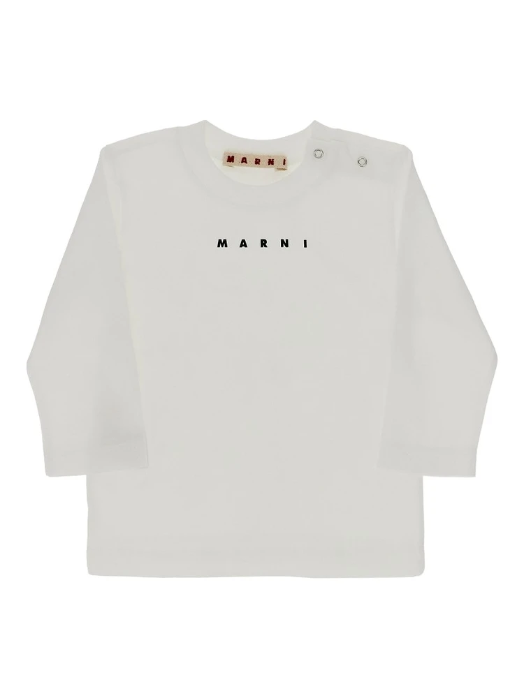 Long-sleeved T-shirt with logo print