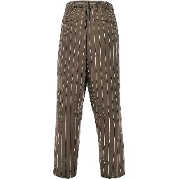 'Foster' pinstriped pants with darts