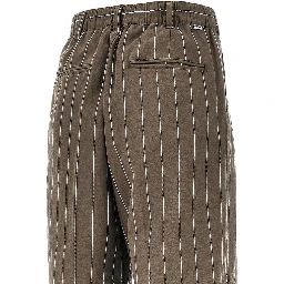 'Foster' pinstriped pants with darts