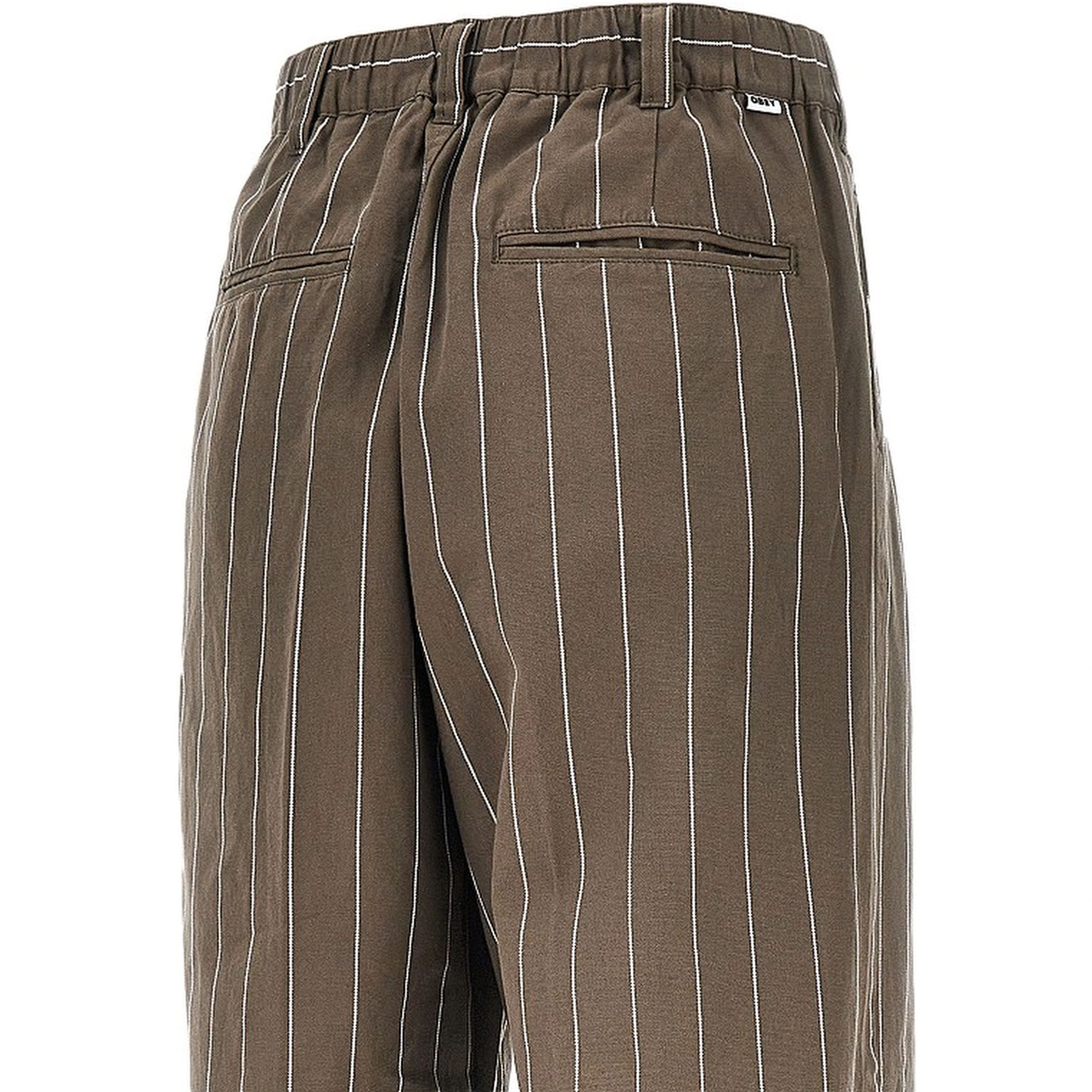 'Foster' pinstriped pants with darts