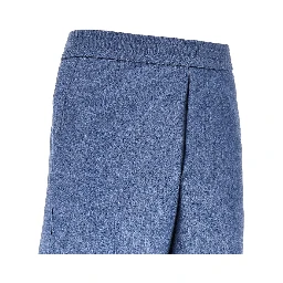 Viscose-blend gabardine bermuda shorts