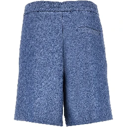Viscose-blend gabardine bermuda shorts