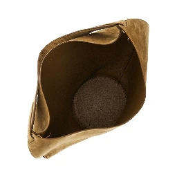 Small suede leather 'Lotus' tote bag