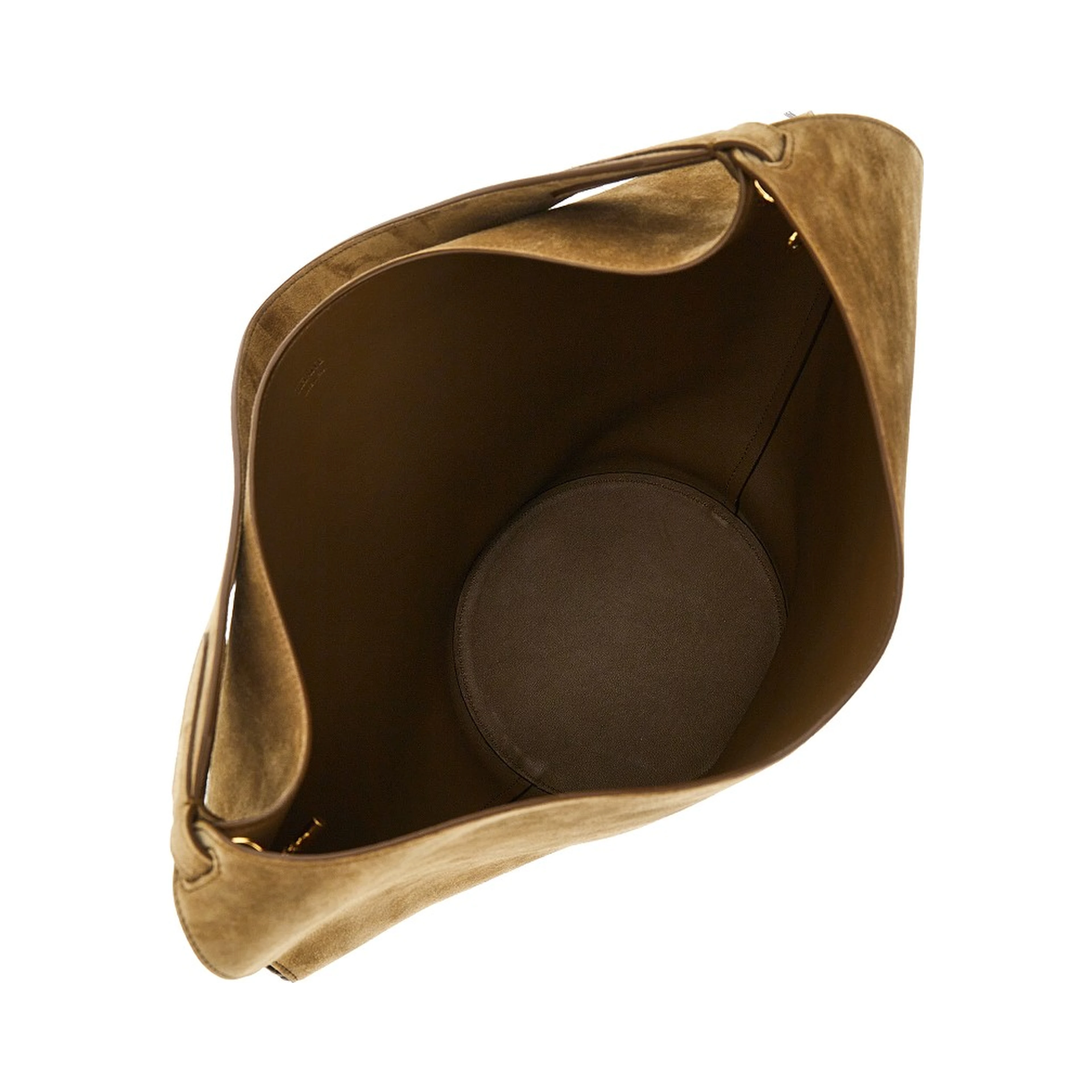 Small suede leather 'Lotus' tote bag