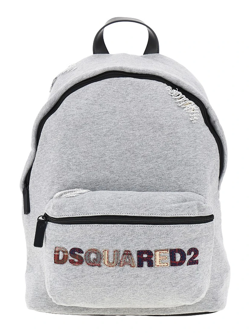 Distressed jersey backpack