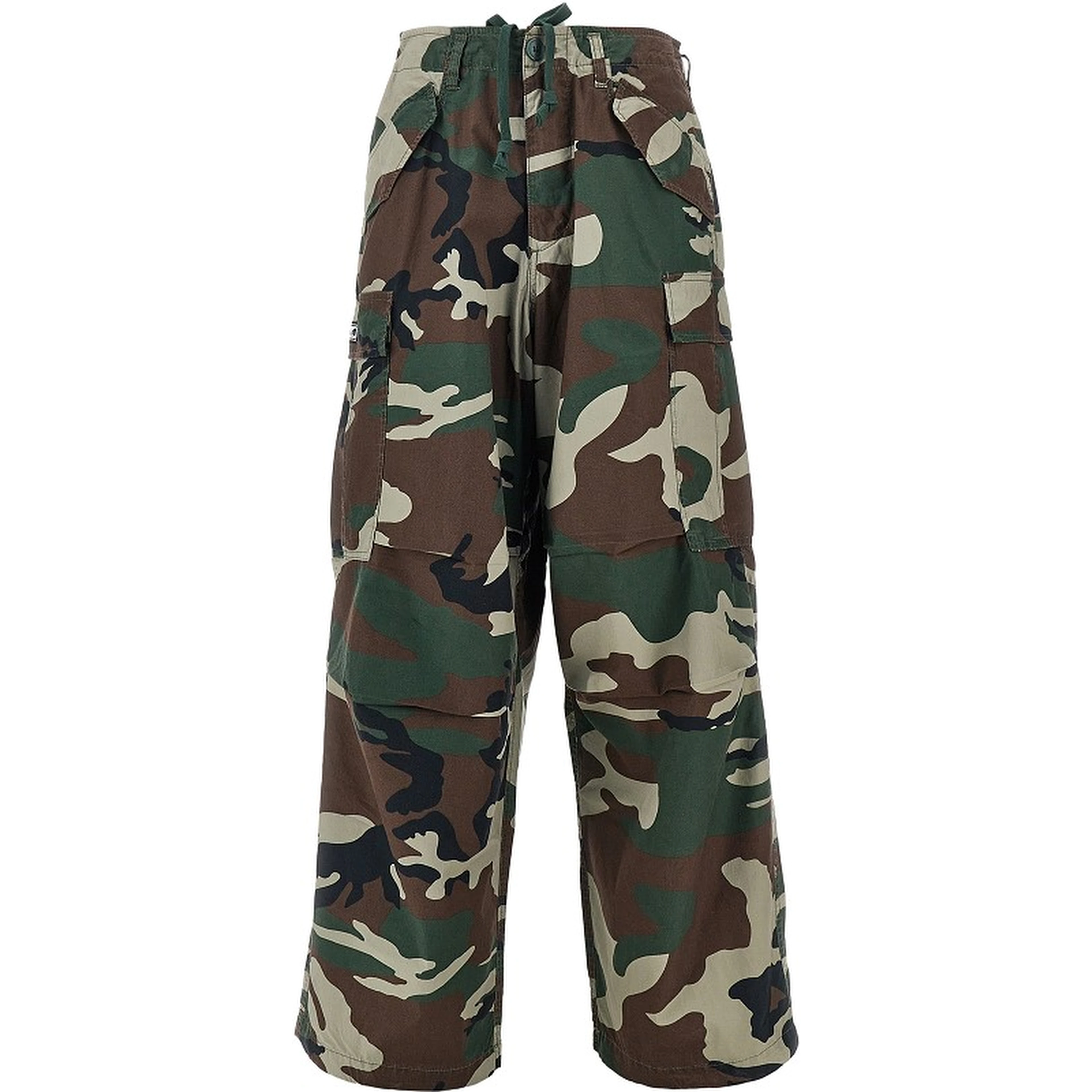 Baggy Fit camouflage cotton cargo pants