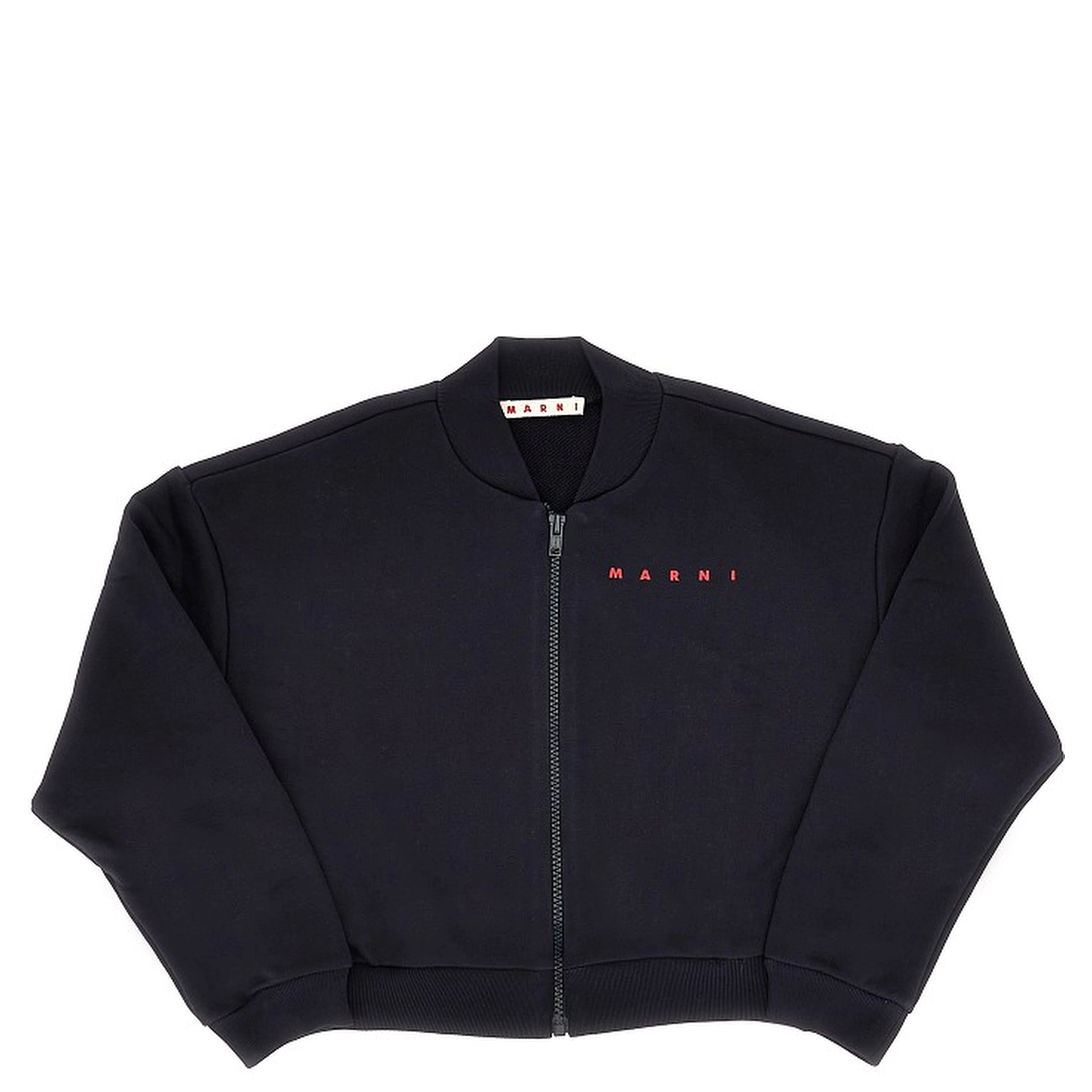 French terry full-zip bomber sweatshirt