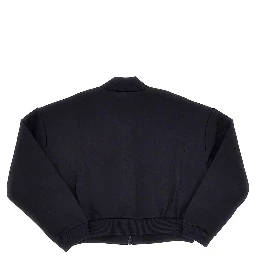 French terry full-zip bomber sweatshirt