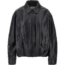 'Melis' leather Aviator jacket