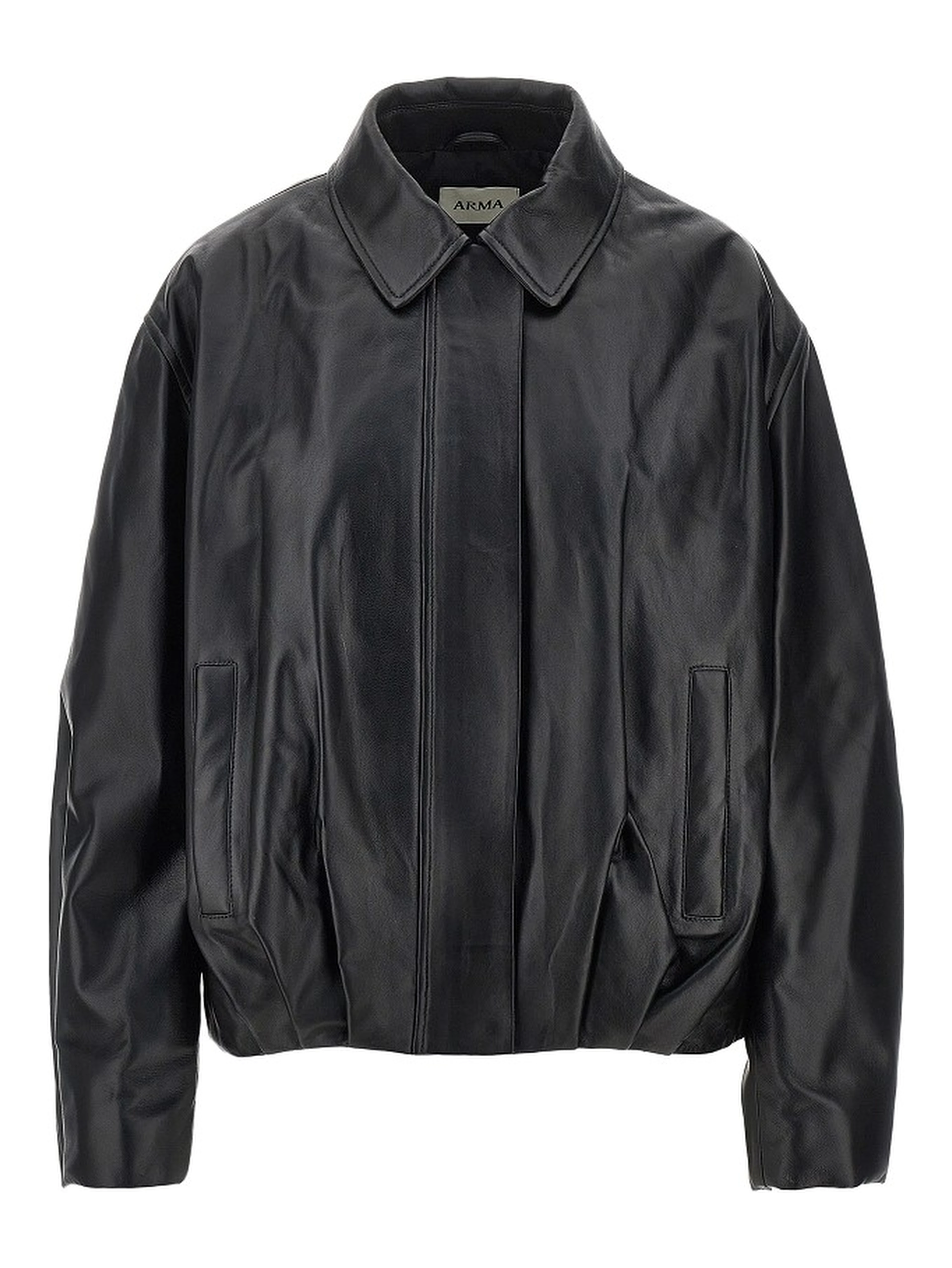 'Melis' leather Aviator jacket