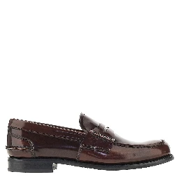 'Pembrey W5' fumé polished leather loafers