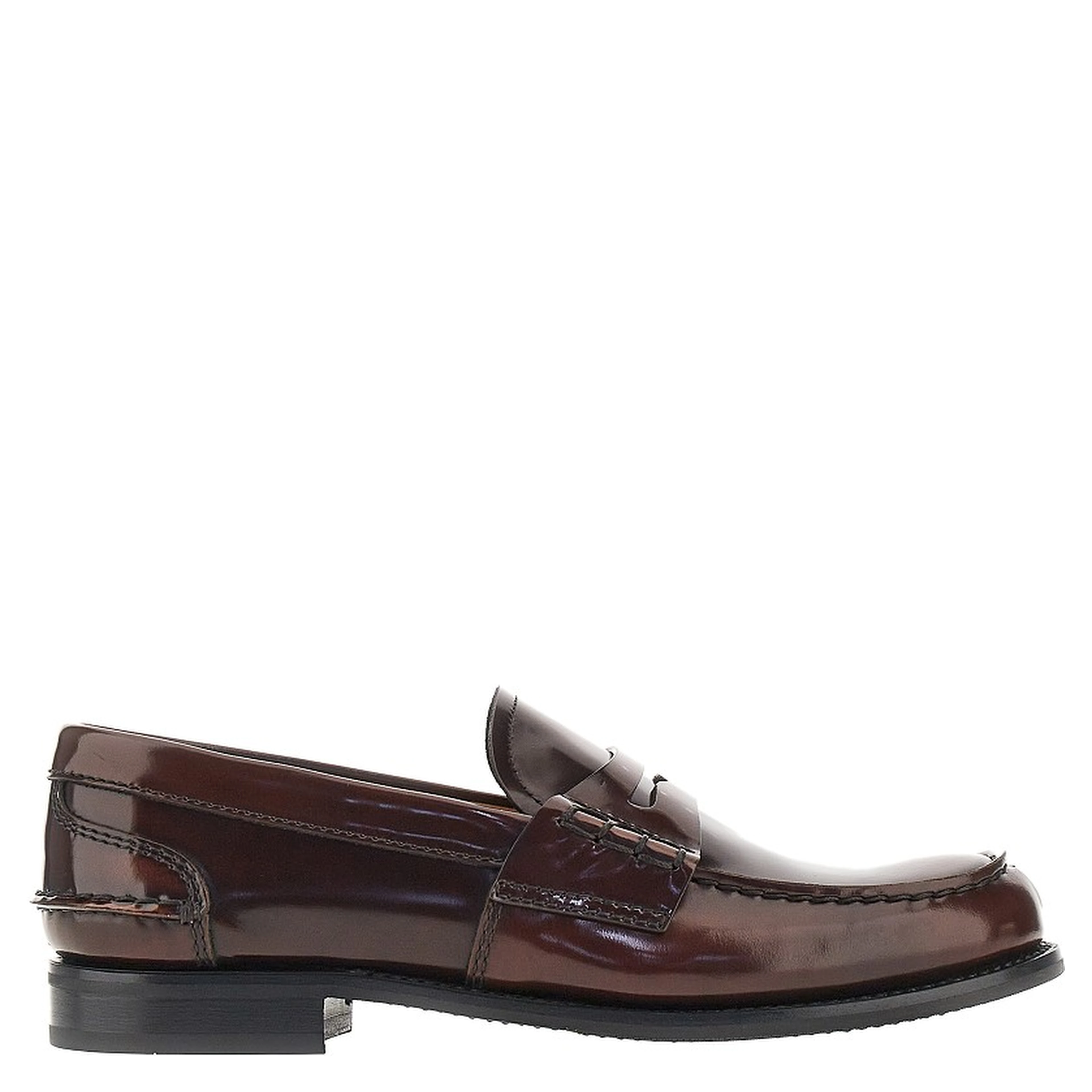 'Pembrey W5' fumé polished leather loafers