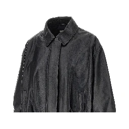 'Melis' leather Aviator jacket
