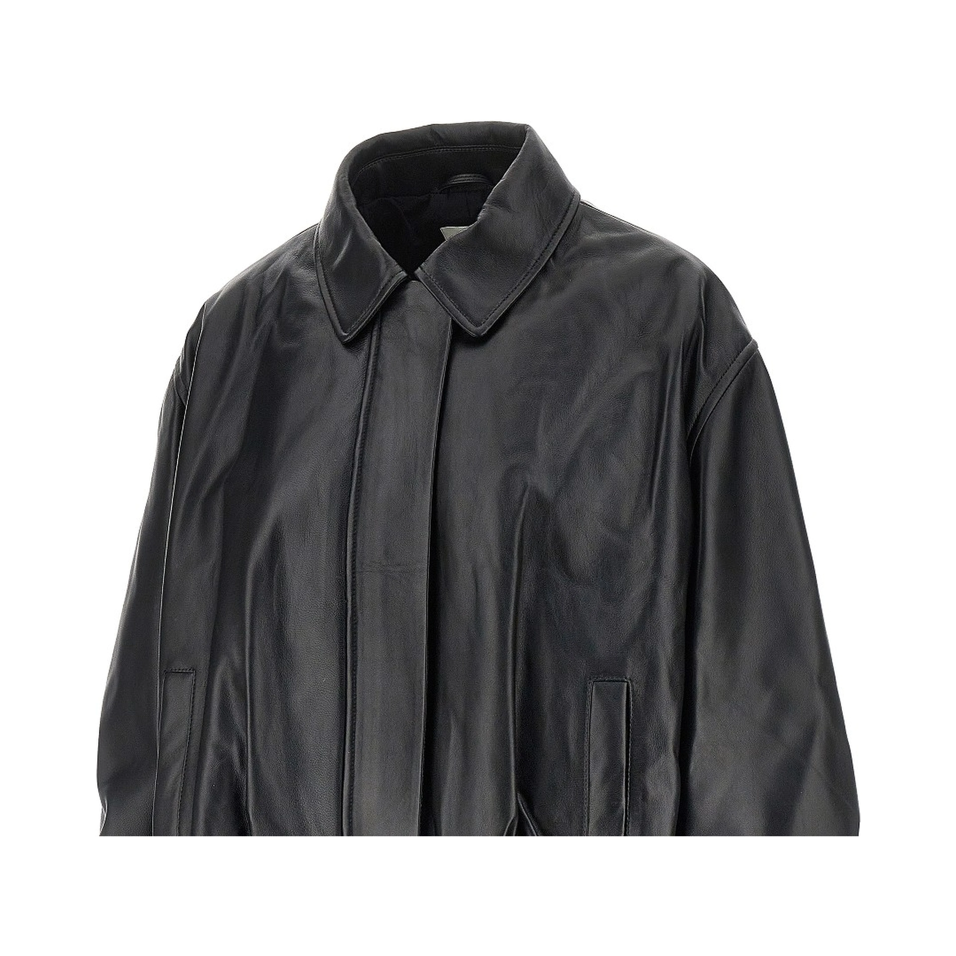 'Melis' leather Aviator jacket