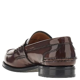 'Pembrey W5' fumé polished leather loafers
