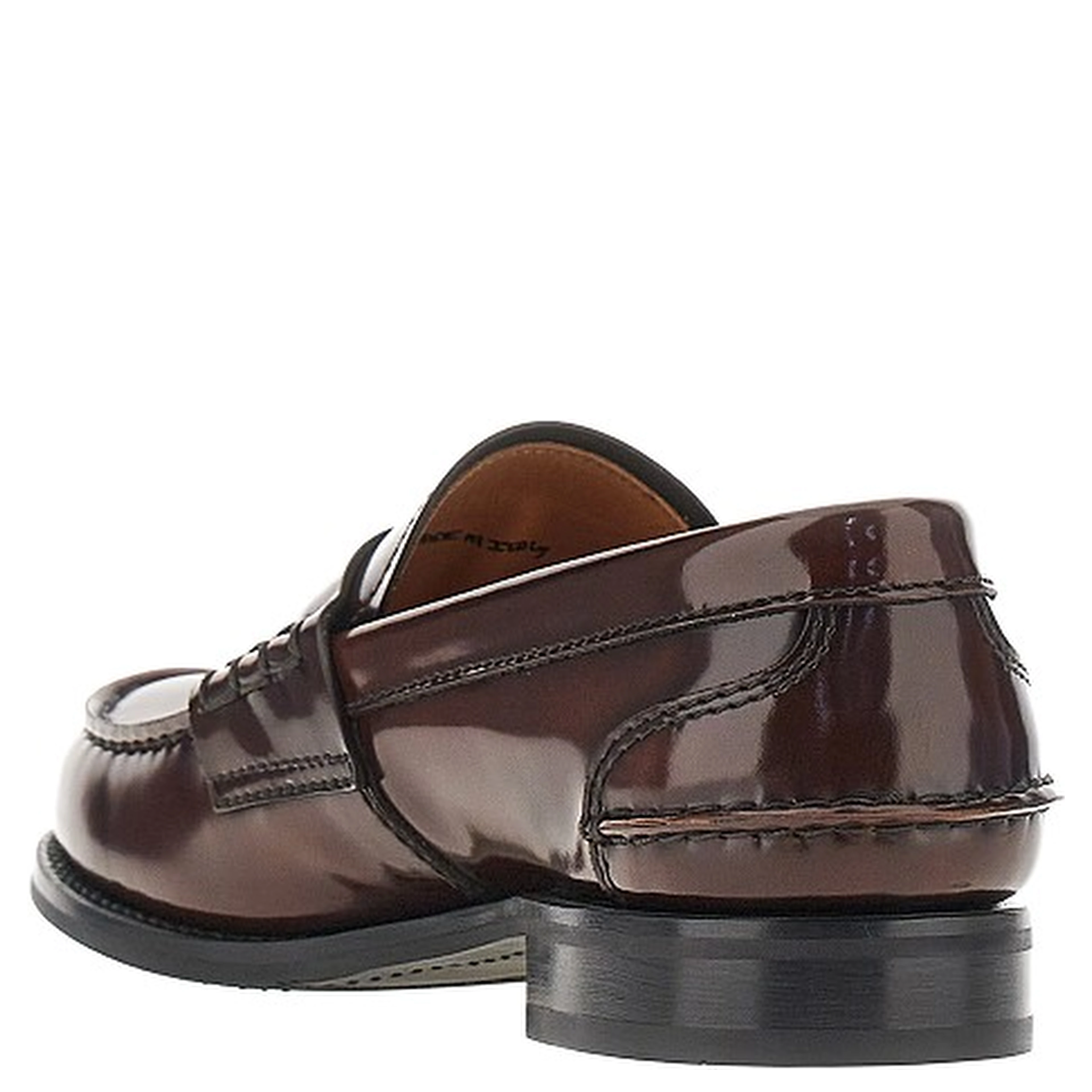 'Pembrey W5' fumé polished leather loafers
