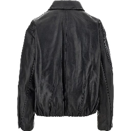 'Melis' leather Aviator jacket