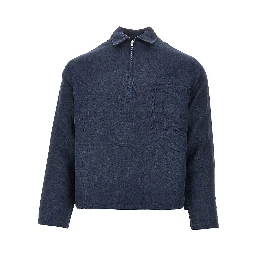 Linen quarter-zip pullover