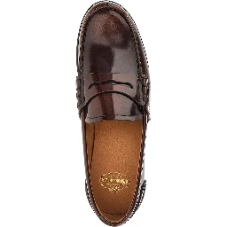 'Pembrey W5' fumé polished leather loafers