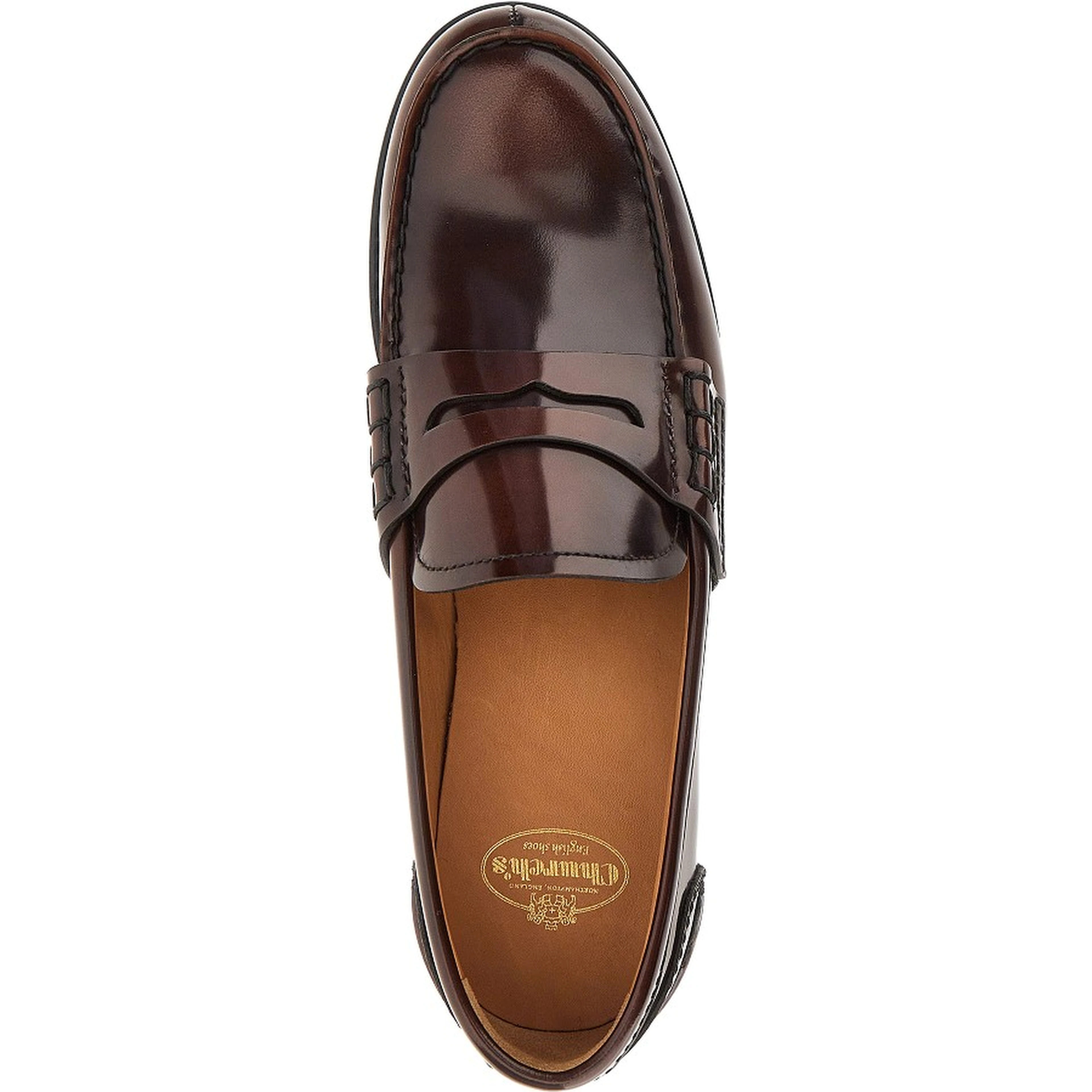 'Pembrey W5' fumé polished leather loafers