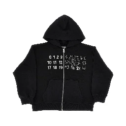 Numeric Logo print full-zip hoodie