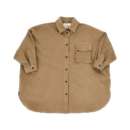 Twill mini shirt dress