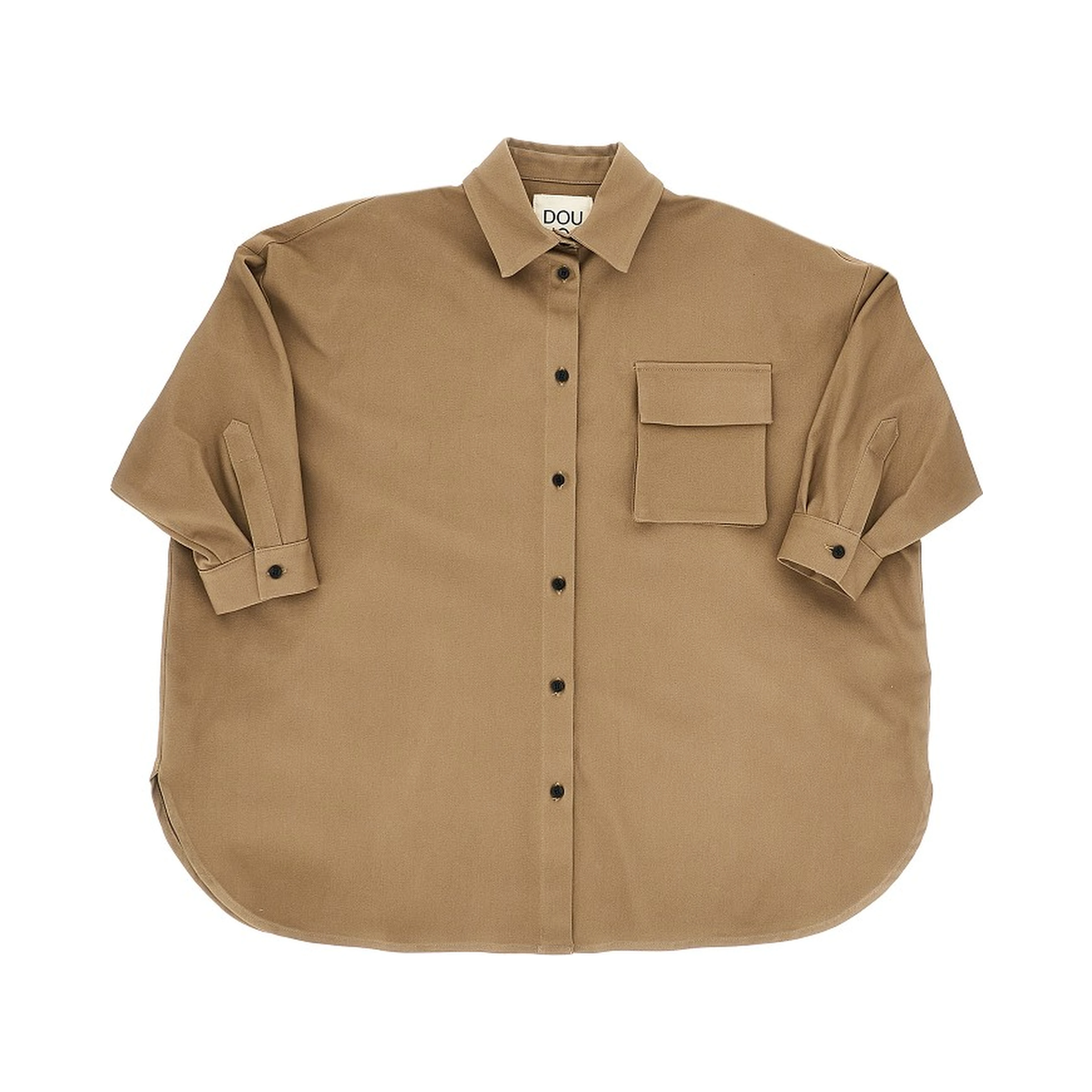 Twill mini shirt dress