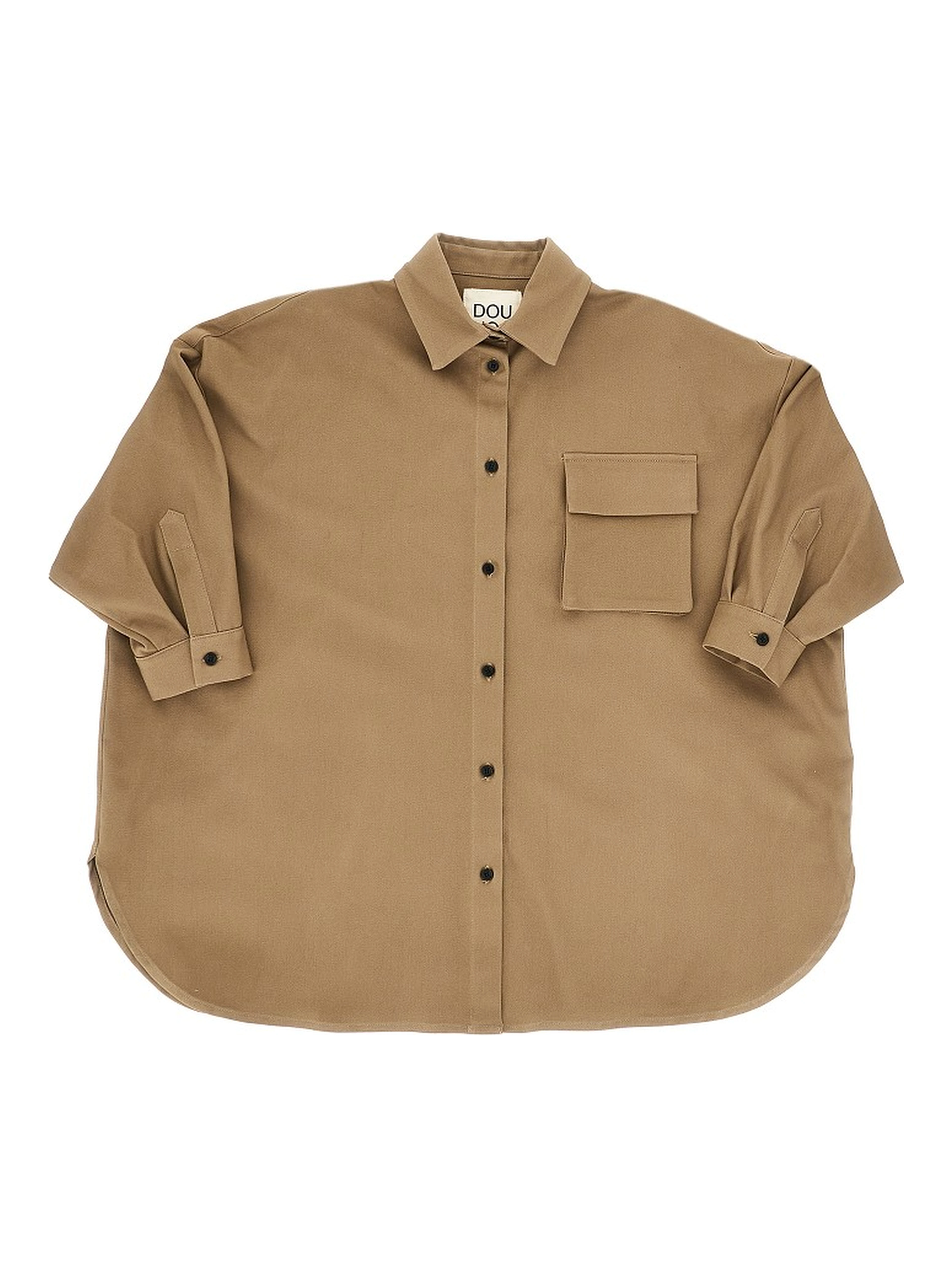 Twill mini shirt dress