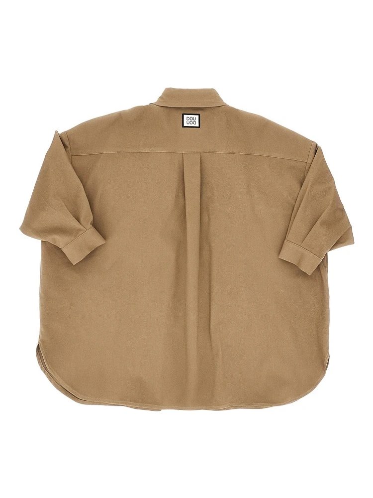 Twill mini shirt dress alternative