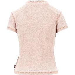Strass-embellished burnout-effect T-shirt