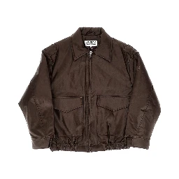Faux leather oversized jacket