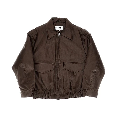 Faux leather oversized jacket