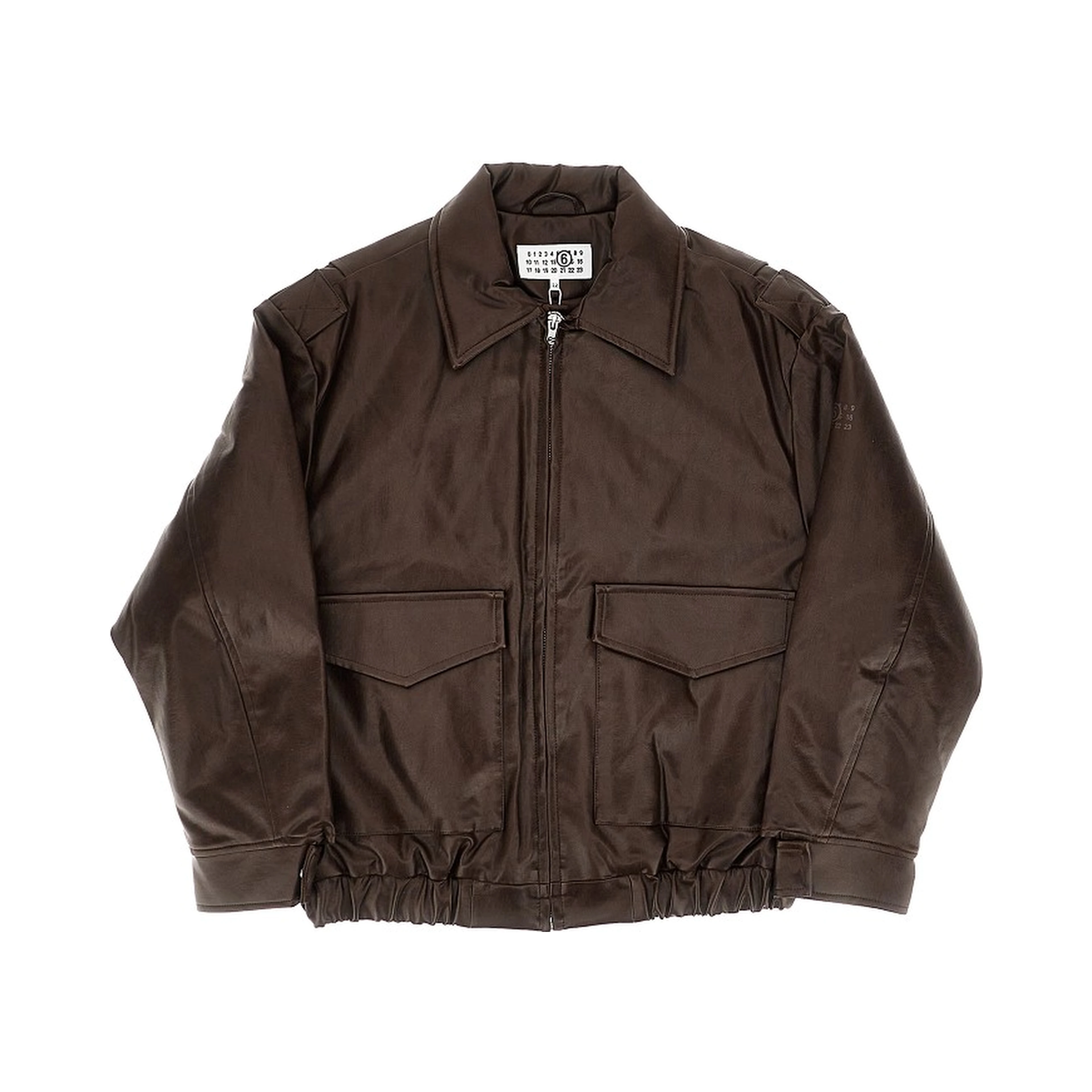 Faux leather oversized jacket