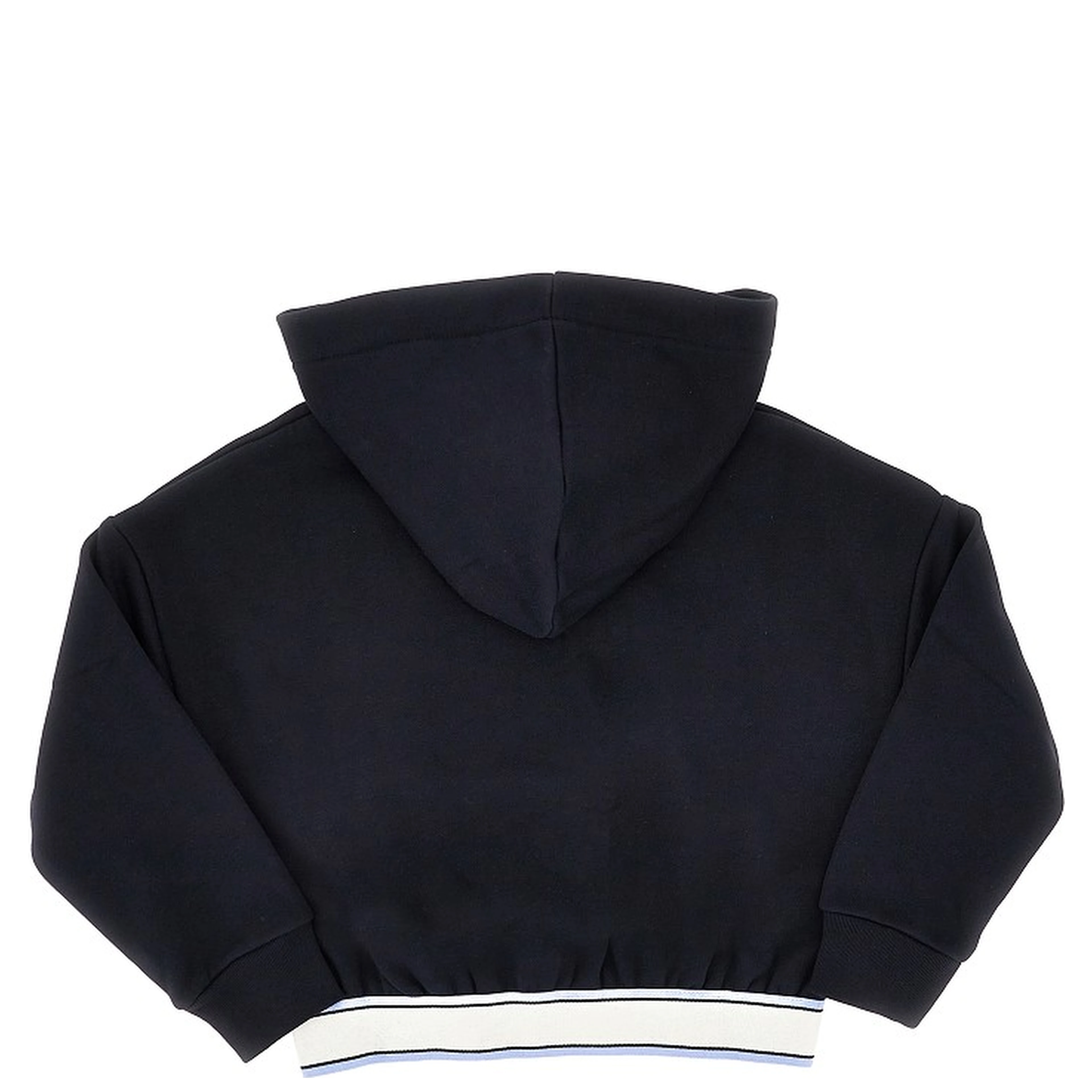 Cropped hoodie with branded elastic band