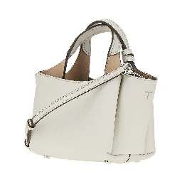 Grained leather mini shopping bag