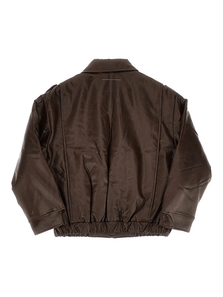 Faux leather oversized jacket alternative