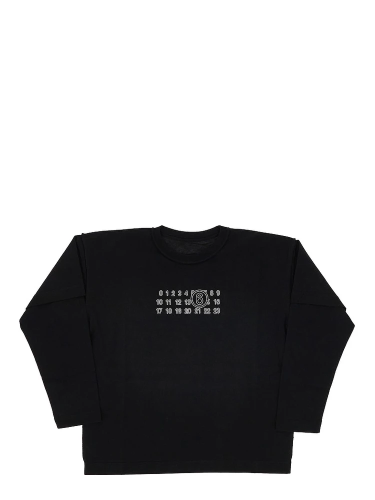 Layered effect long-sleeved T-shirt