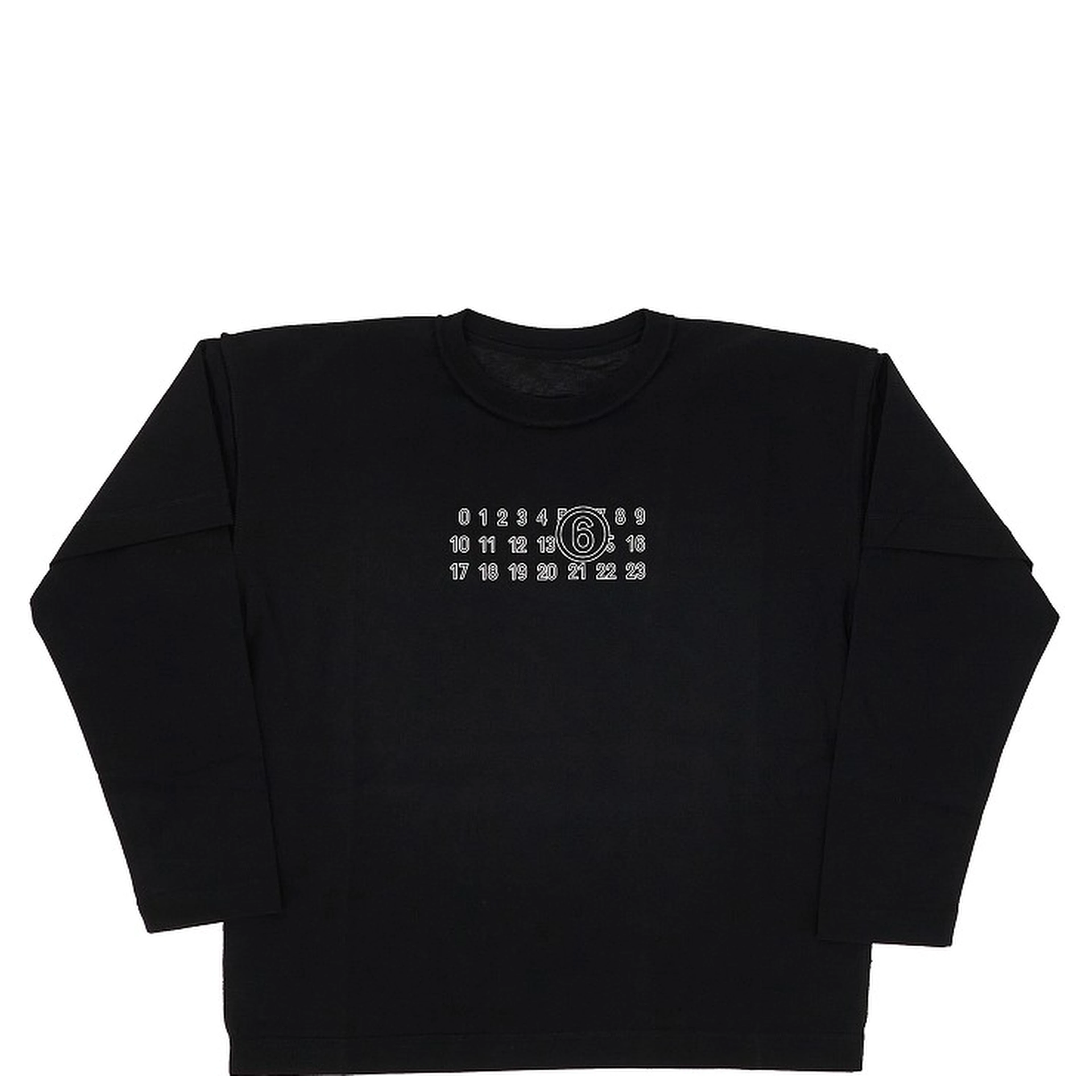 Layered effect long-sleeved T-shirt
