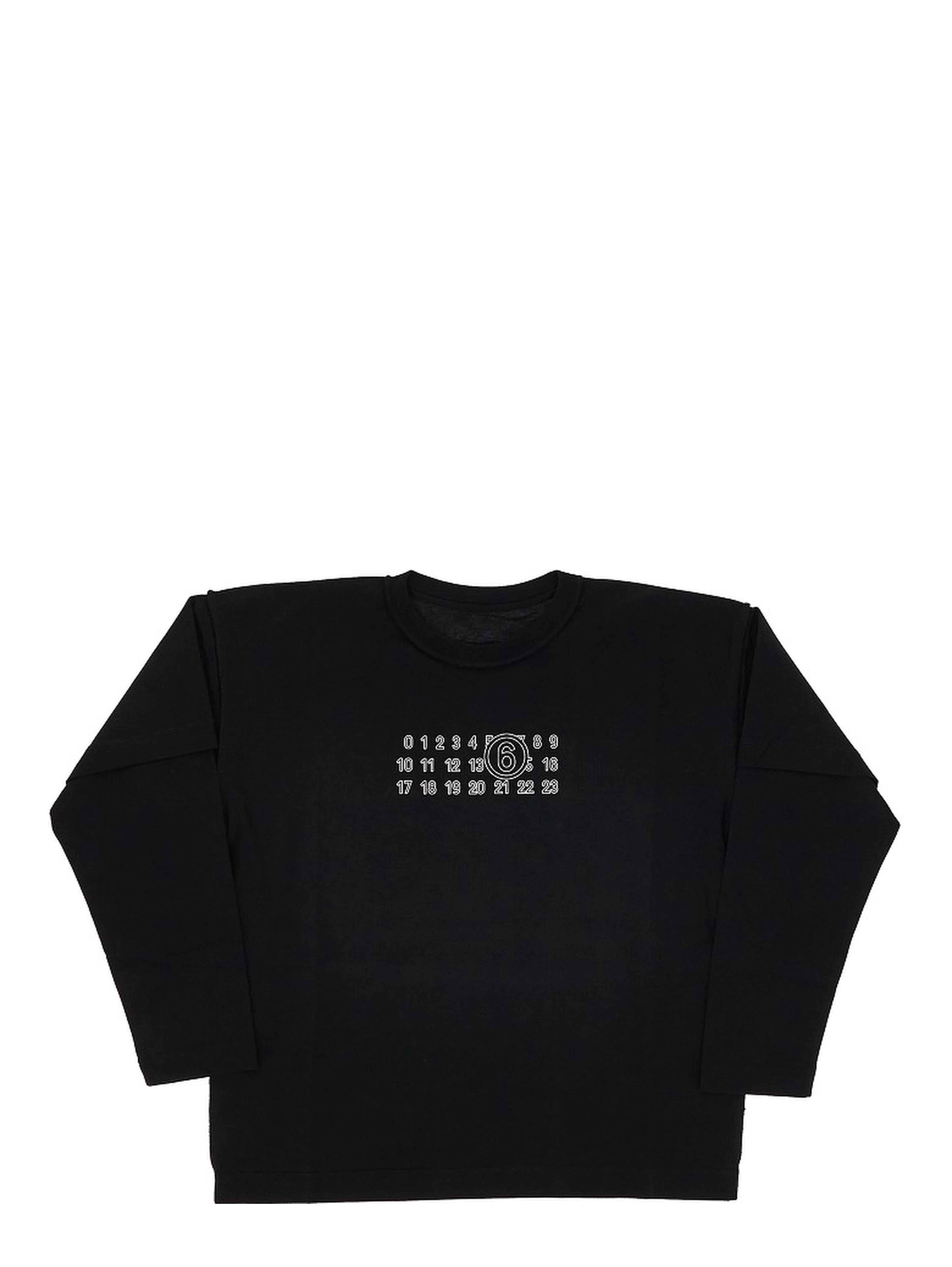 Layered effect long-sleeved T-shirt