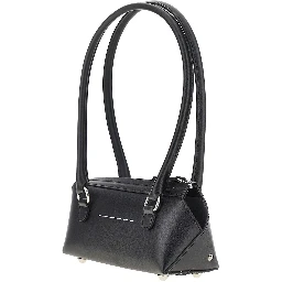 Leather mini 'Bauletto' shoulder bag