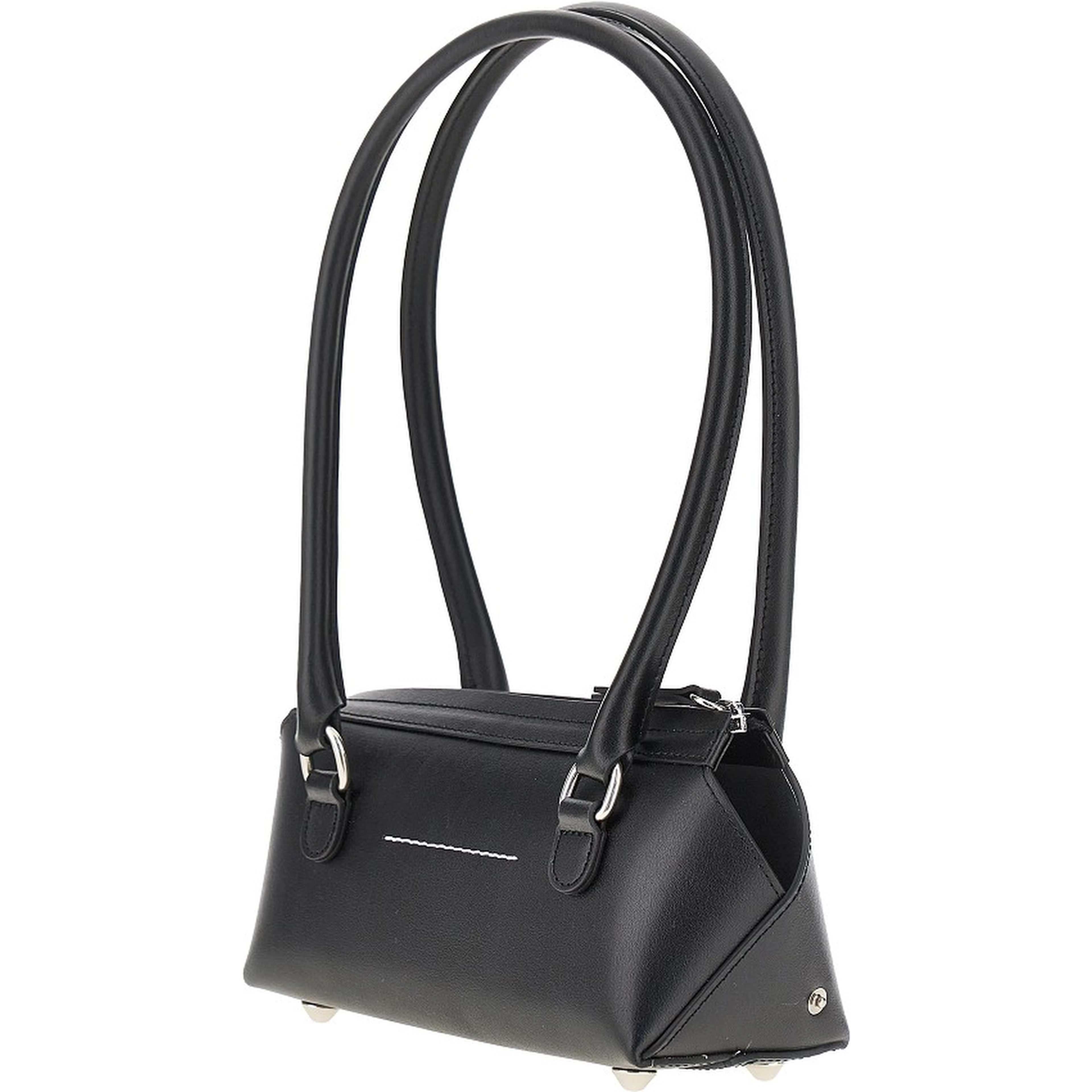 Leather mini 'Bauletto' shoulder bag