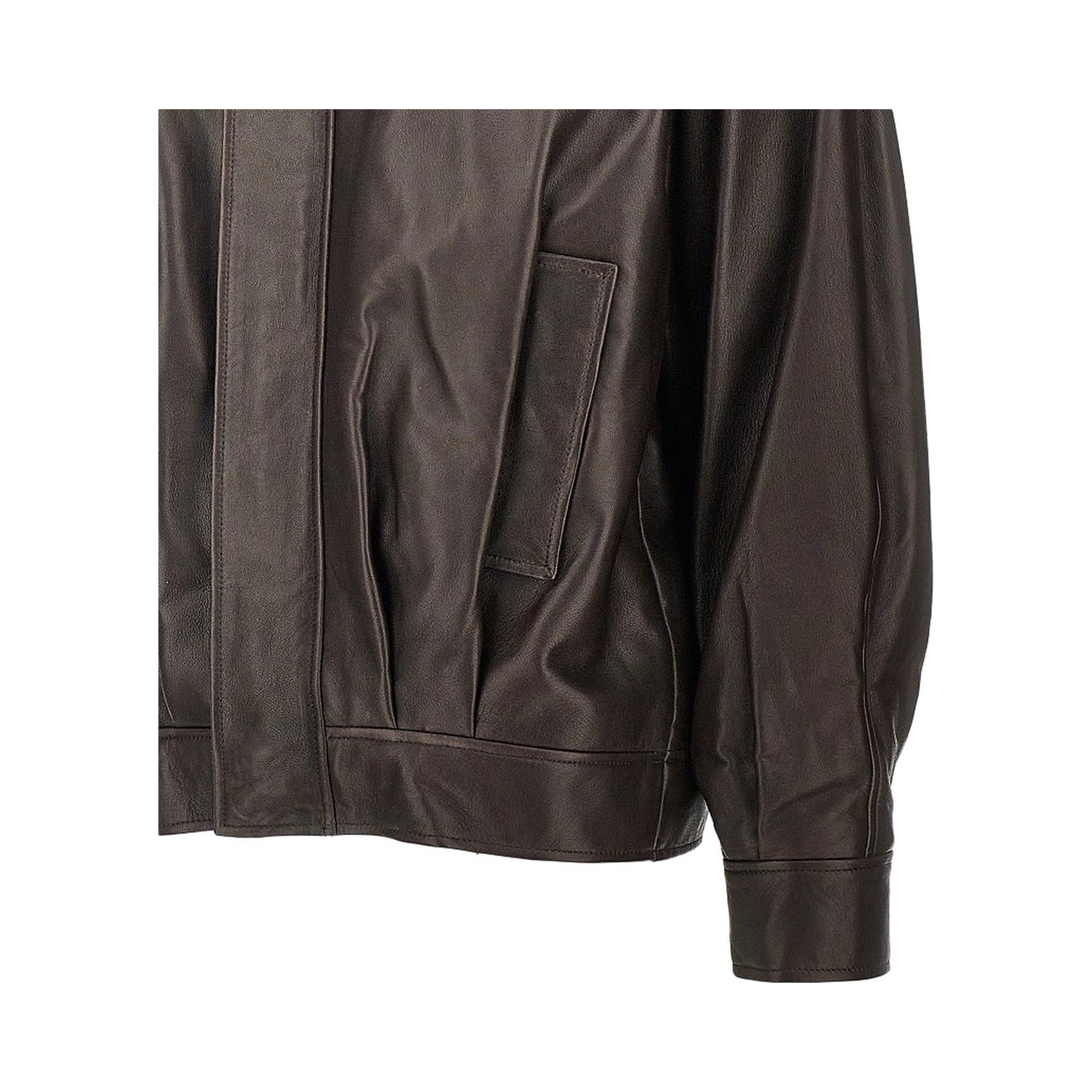 'Paulo' nappa leather bomber jacket