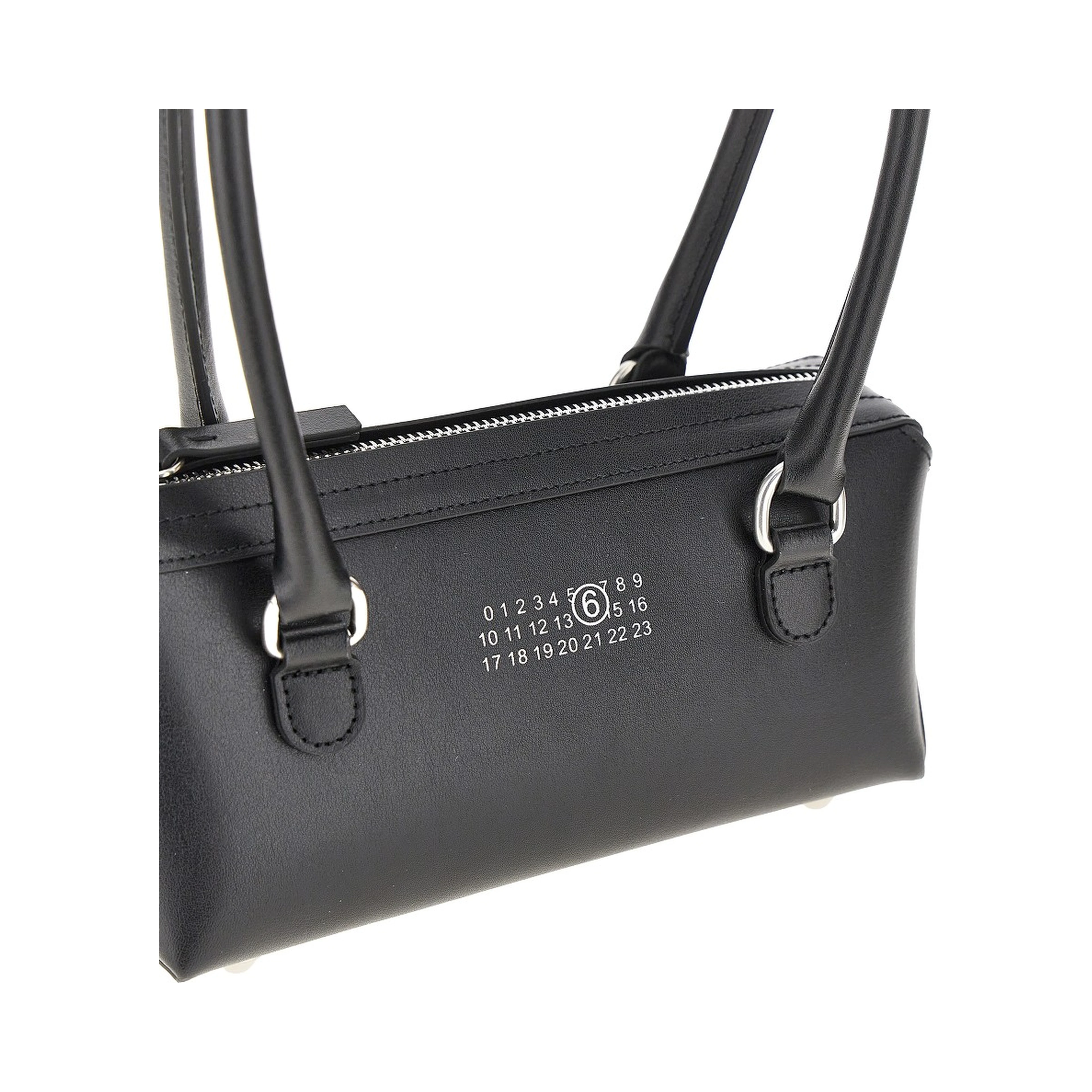 Leather mini 'Bauletto' shoulder bag