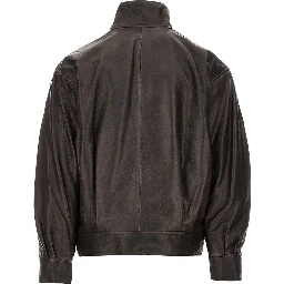 'Paulo' nappa leather bomber jacket