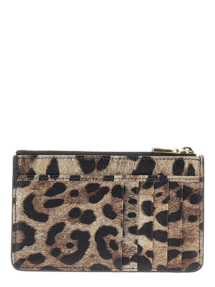 Leopard-print leather cardholder pouch alternative