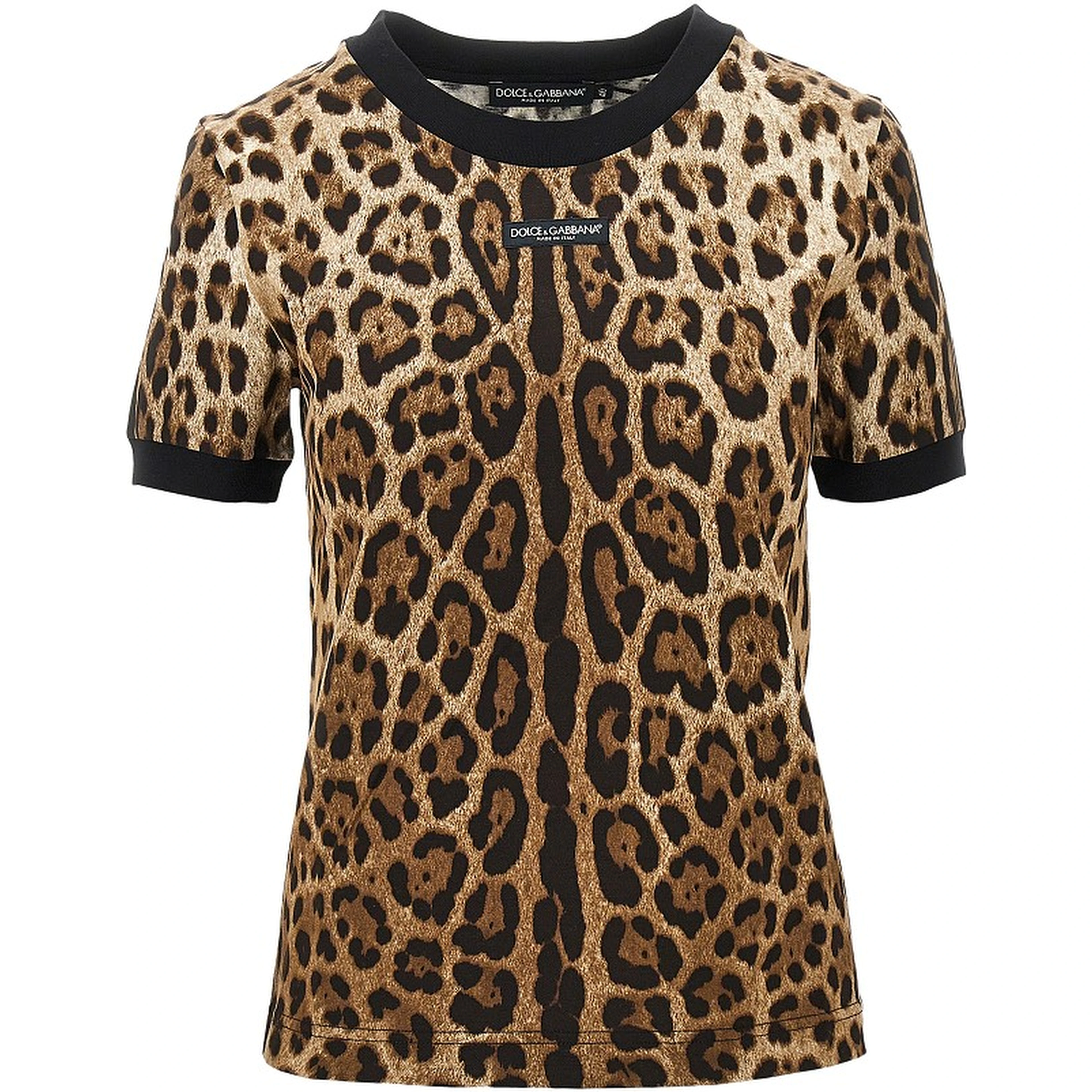 Leopard-print jersey T-shirt
