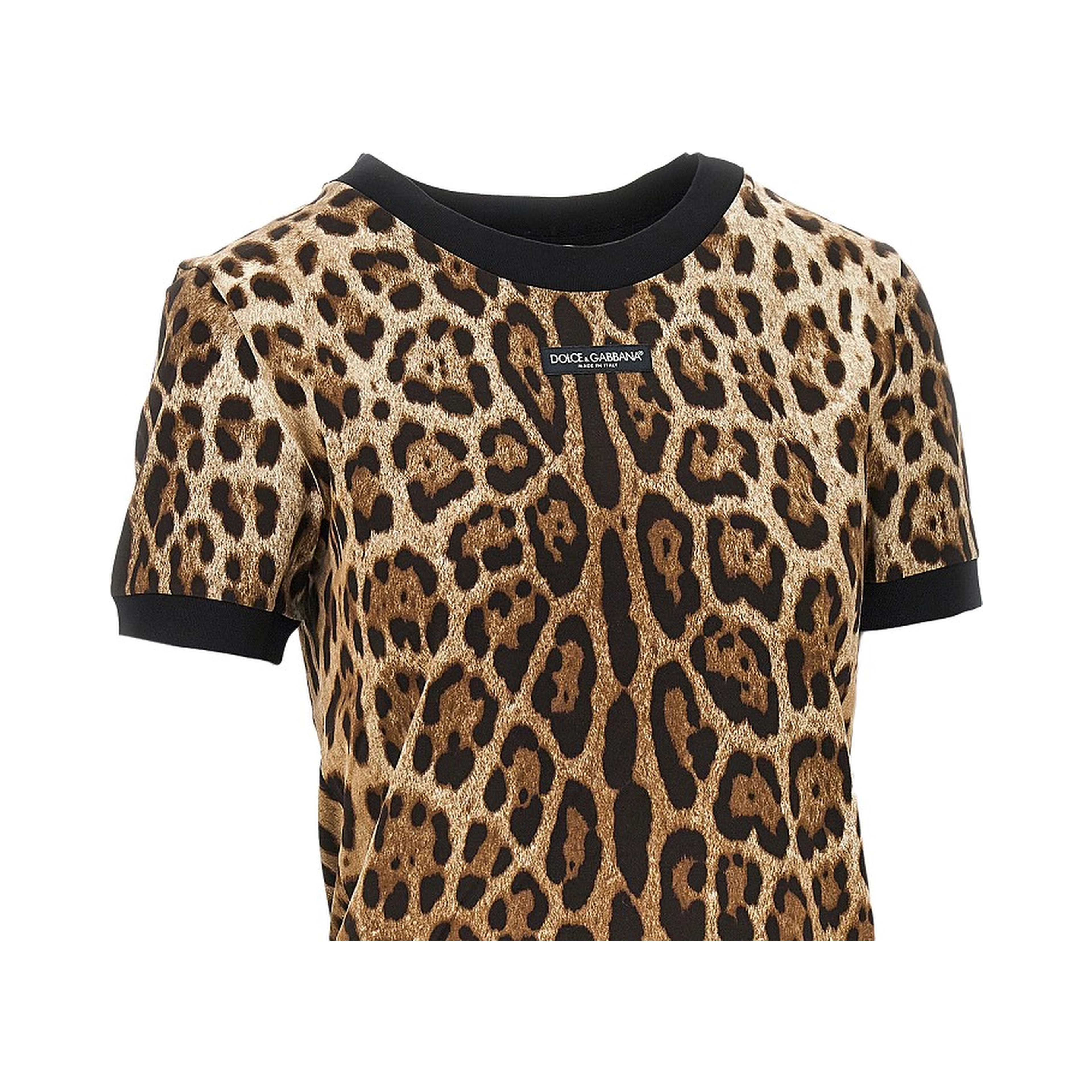 Leopard-print jersey T-shirt
